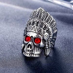 Indian skull chief ring ask for your size availability before purchasing ple…